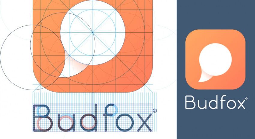 Модульная сетка логотипа Budfox